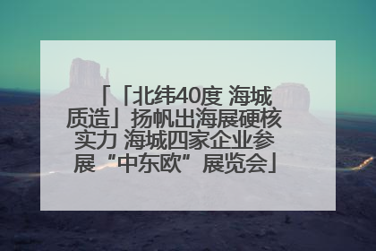 「北纬40度 海城质造」扬帆出海展硬核实力 海城四家企业参展“中东欧”展览会