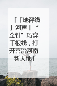 「地评线」河声丨“金针”巧穿千根线，打开善治河南新天地