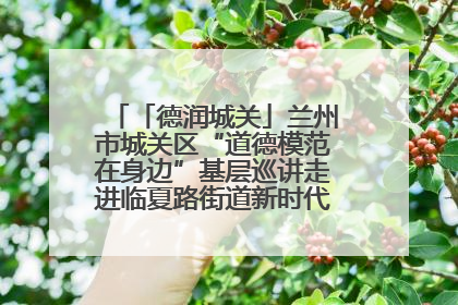 「德润城关」兰州市城关区“道德模范在身边”基层巡讲走进临夏路街道新时代文明实践所