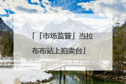 「市场监管」当拉布布站上拍卖台
