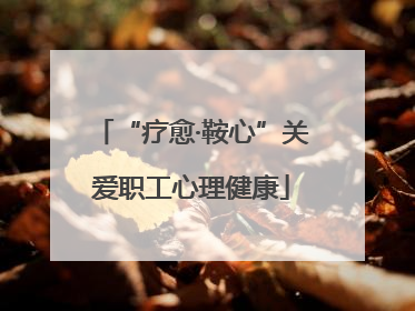 “疗愈·鞍心”关爱职工心理健康