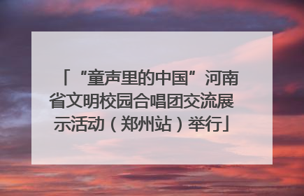 “童声里的中国”河南省文明校园合唱团交流展示活动（郑州站）举行