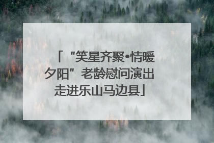 “笑星齐聚•情暖夕阳”老龄慰问演出走进乐山马边县
