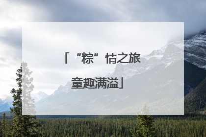 “粽”情之旅 童趣满溢