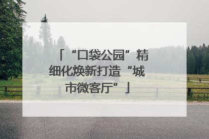 “口袋公园”精细化焕新打造“城市微客厅”