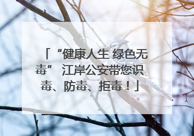 “健康人生 绿色无毒” 江岸公安带您识毒、防毒、拒毒！