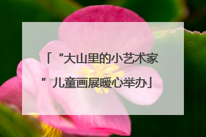“大山里的小艺术家”儿童画展暖心举办