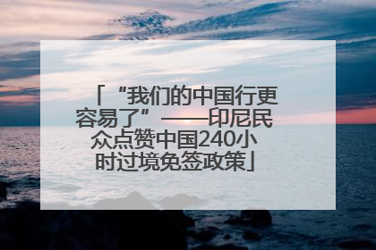 “我们的中国行更容易了”——印尼民众点赞中国240小时过境免签政策