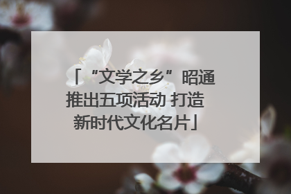 “文学之乡”昭通推出五项活动 打造新时代文化名片