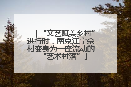 “文艺赋美乡村”进行时，南京江宁佘村变身为一座流动的“艺术村落”