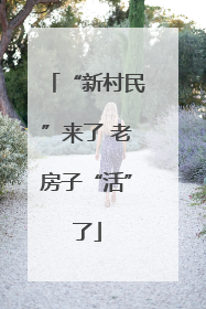 “新村民”来了 老房子“活”了