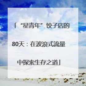 “星青年”饺子店的80天：在波浪式流量中探索生存之道