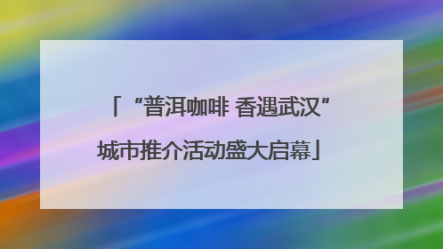 “普洱咖啡 香遇武汉”城市推介活动盛大启幕