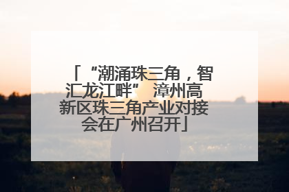 “潮涌珠三角，智汇龙江畔” 漳州高新区珠三角产业对接会在广州召开