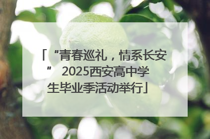 “青春巡礼，情系长安” 2025西安高中学生毕业季活动举行