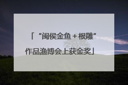 “闽侯金鱼＋根雕”作品渔博会上获金奖