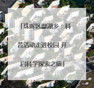 珠晖区酃湖乡：科普活动走进校园 开启科学探索之旅