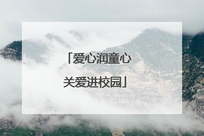 爱心润童心 关爱进校园
