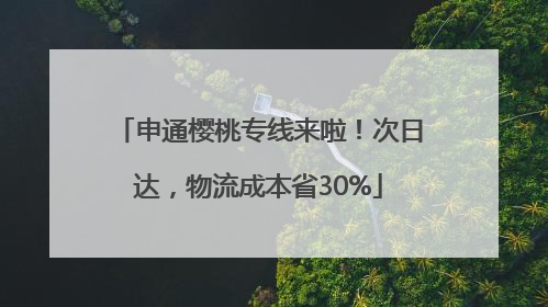 申通樱桃专线来啦！次日达，物流成本省30%