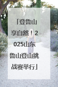 登鲁山 享自然！2025山东鲁山登山挑战赛举行