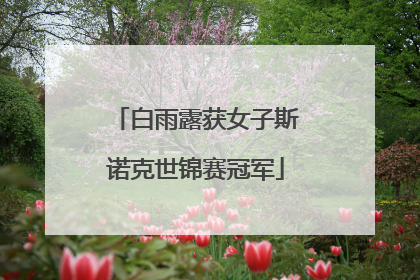 白雨露获女子斯诺克世锦赛冠军