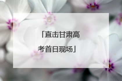 直击甘肃高考首日现场