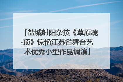 盐城射阳杂技《草原魂·顶》惊艳江苏省舞台艺术优秀小型作品调演