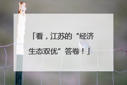 看，江苏的“经济生态双优”答卷！