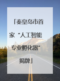 秦皇岛市首家“人工智能专业孵化器”揭牌