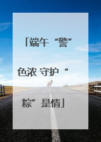 端午“警”色浓 守护“粽”是情