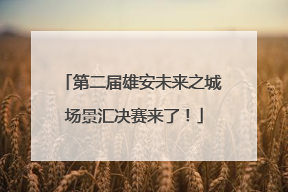 第二届雄安未来之城场景汇决赛来了！