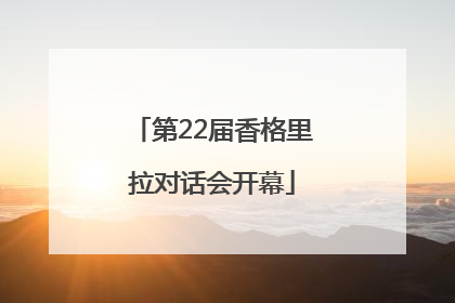 第22届香格里拉对话会开幕