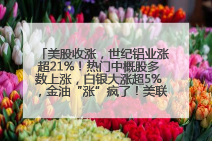 美股收涨，世纪铝业涨超21%！热门中概股多数上涨，白银大涨超5%，金油“涨”疯了！美联储官员最新表态