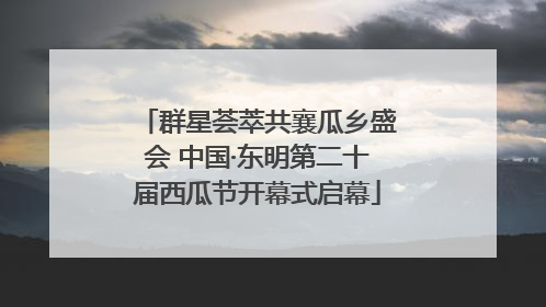 群星荟萃共襄瓜乡盛会 中国·东明第二十届西瓜节开幕式启幕