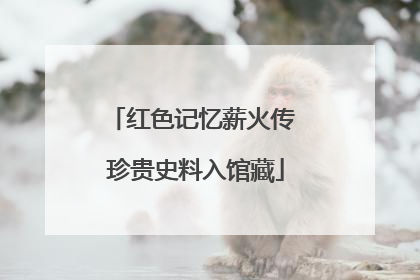 红色记忆薪火传 珍贵史料入馆藏