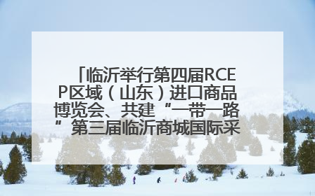 临沂举行第四届RCEP区域（山东）进口商品博览会、共建“一带一路”第三届临沂商城国际采购商大会新闻发布会