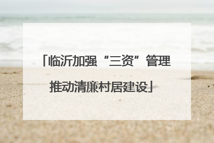 临沂加强“三资”管理 推动清廉村居建设