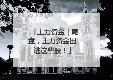 主力资金｜尾盘，主力资金出逃这些股！