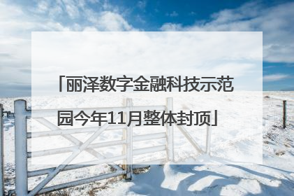 丽泽数字金融科技示范园今年11月整体封顶