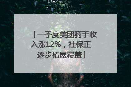 一季度美团骑手收入涨12%，社保正逐步拓展覆盖