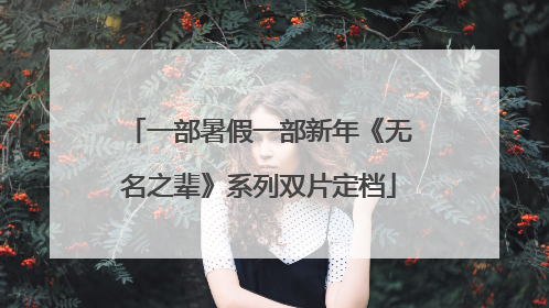 一部暑假一部新年《无名之辈》系列双片定档