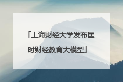 上海财经大学发布匡时财经教育大模型