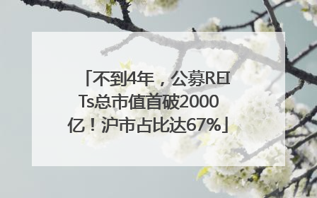 不到4年，公募REITs总市值首破2000亿！沪市占比达67%
