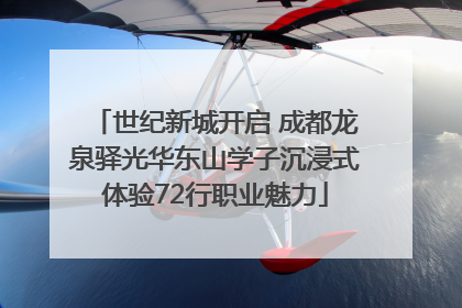 世纪新城开启 成都龙泉驿光华东山学子沉浸式体验72行职业魅力