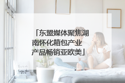 东盟媒体聚焦湖南怀化箱包产业 产品畅销亚欧美