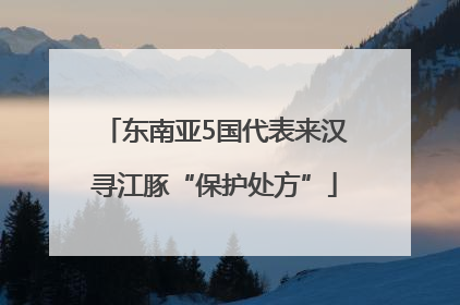 东南亚5国代表来汉寻江豚“保护处方”