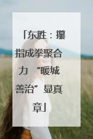 东胜：攥指成拳聚合力 “暖城善治”显真章