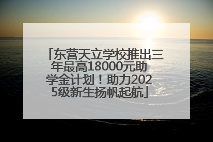 东营天立学校推出三年最高18000元助学金计划！助力2025级新生扬帆起航