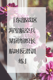 东部战区海军航空兵某团组织长航时反潜训练