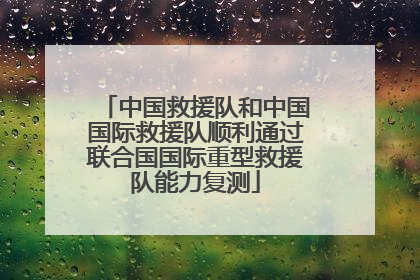 中国救援队和中国国际救援队顺利通过联合国国际重型救援队能力复测